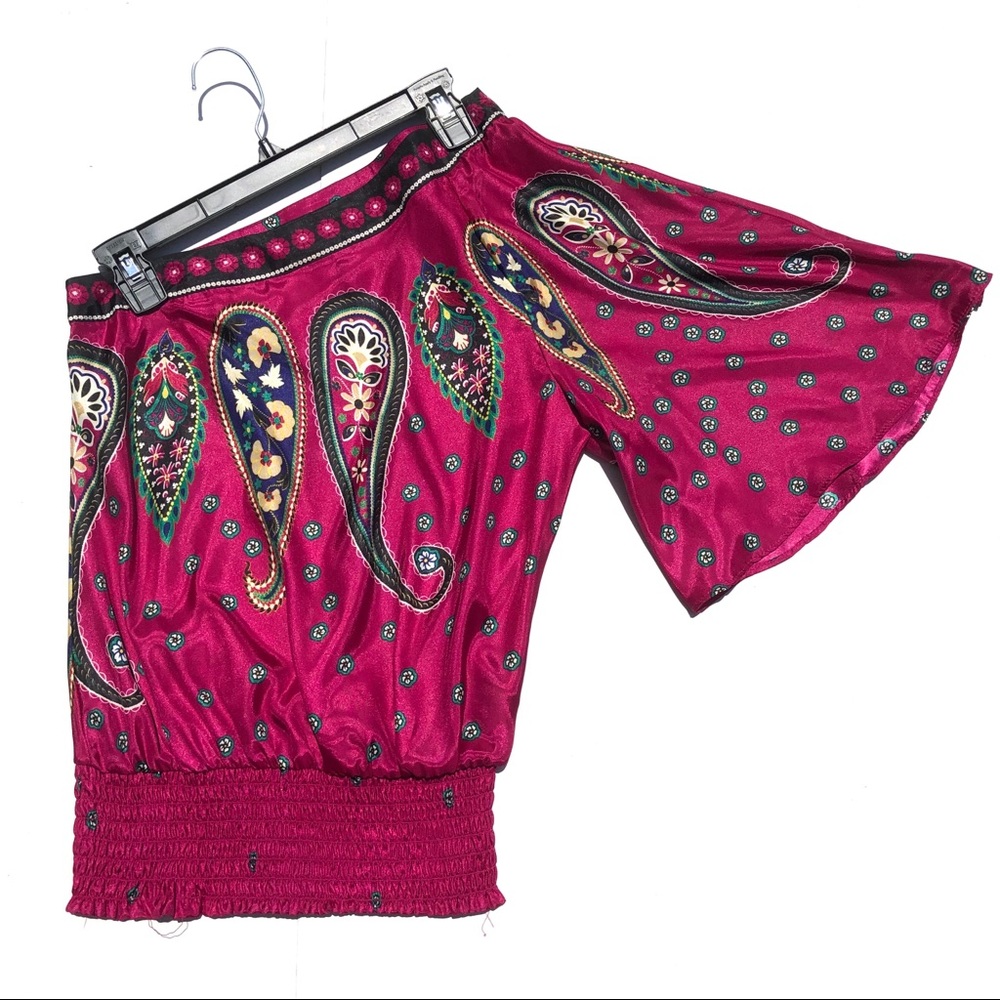 Paisley One Sleeve Shirt Size Small